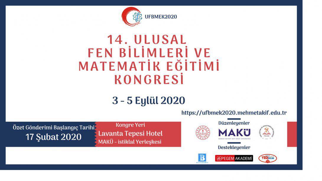 14. Ulusal Fen Bilimleri ve Matematik Eğitimi Kongresi
